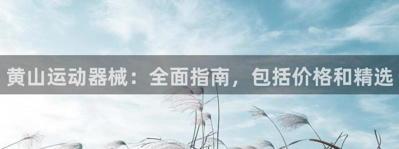 凯时官网：黄山运动器械：全面指南，包括价格和精选