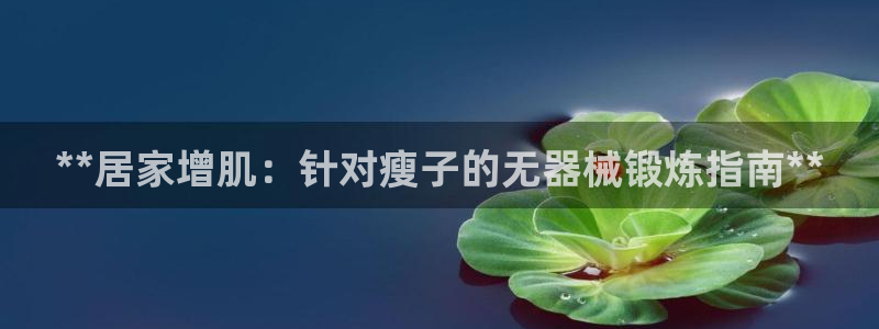 尊龙Ag：**居家增肌：针对瘦子的无器械锻炼指南**