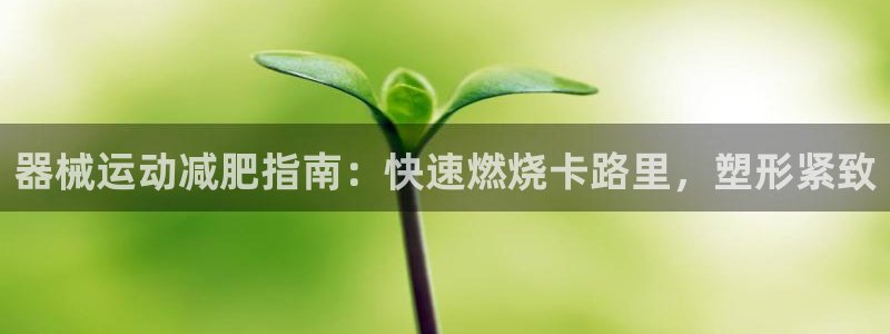 ag尊龙凯时集团：器械运动减肥指南：快速燃烧卡路里，