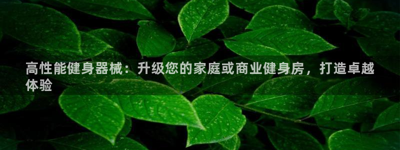 尊龙人生就是博中国区：高性能健身器械：升级您的家庭或