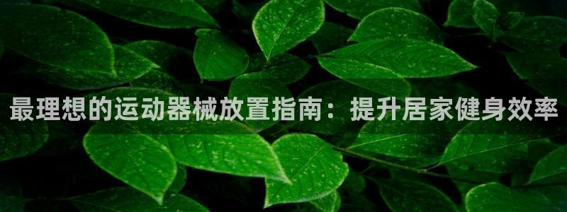 尊龙凯时防屏蔽网址：最理想的运动器械放置指南：提升居